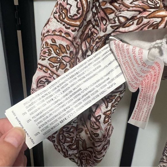 Revolve x Mink Pink Jedda Crop Blouse in Paisley, New with Tags - Picture 6 of 9
